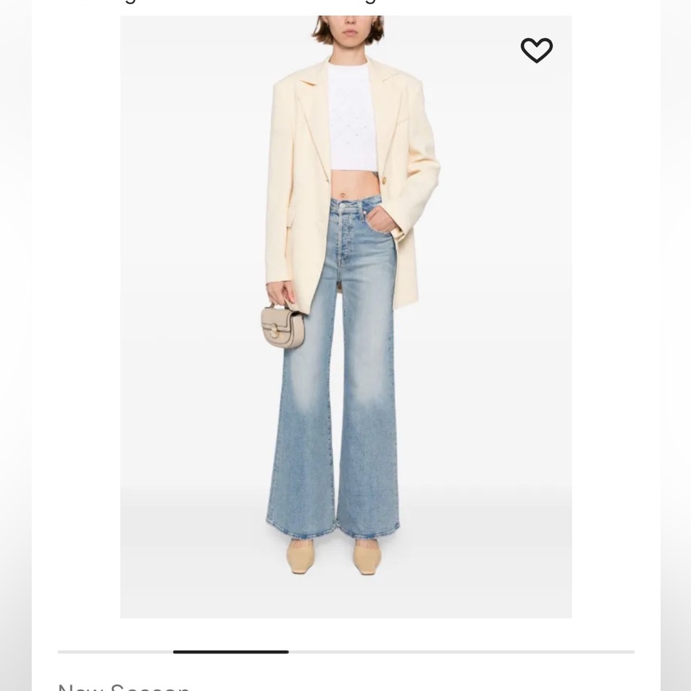 MOTHER Light Blue Wide Leg Jeans